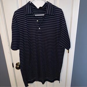 Classic Navy Striped Polo Shirt